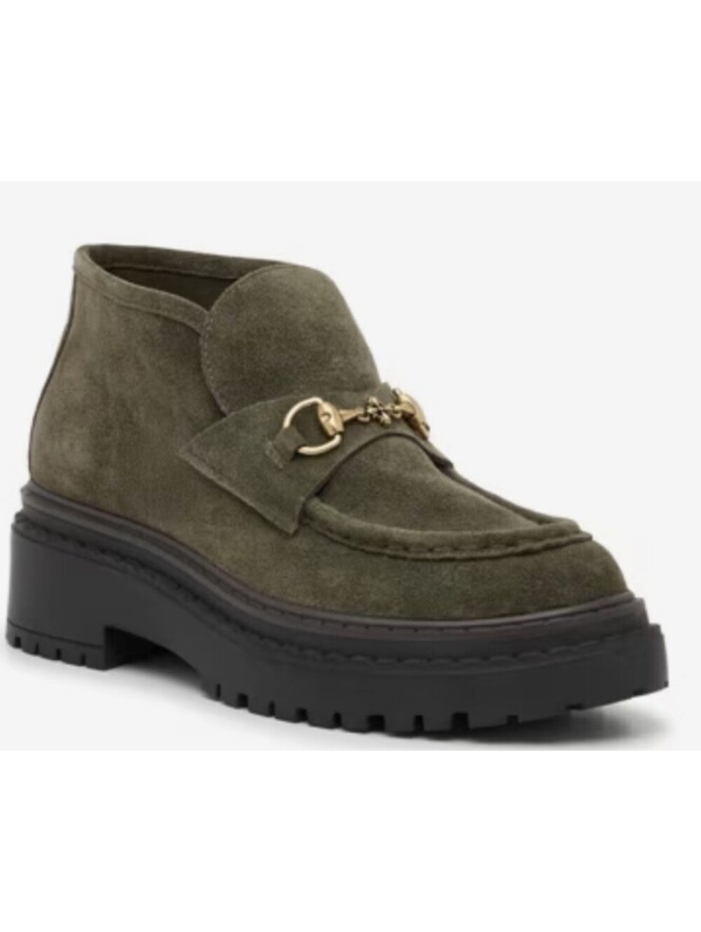 NIB Steve Madden Womens Size 7.5 Olive Suede Presly Bootie Free Shipping - Picture 1 of 3